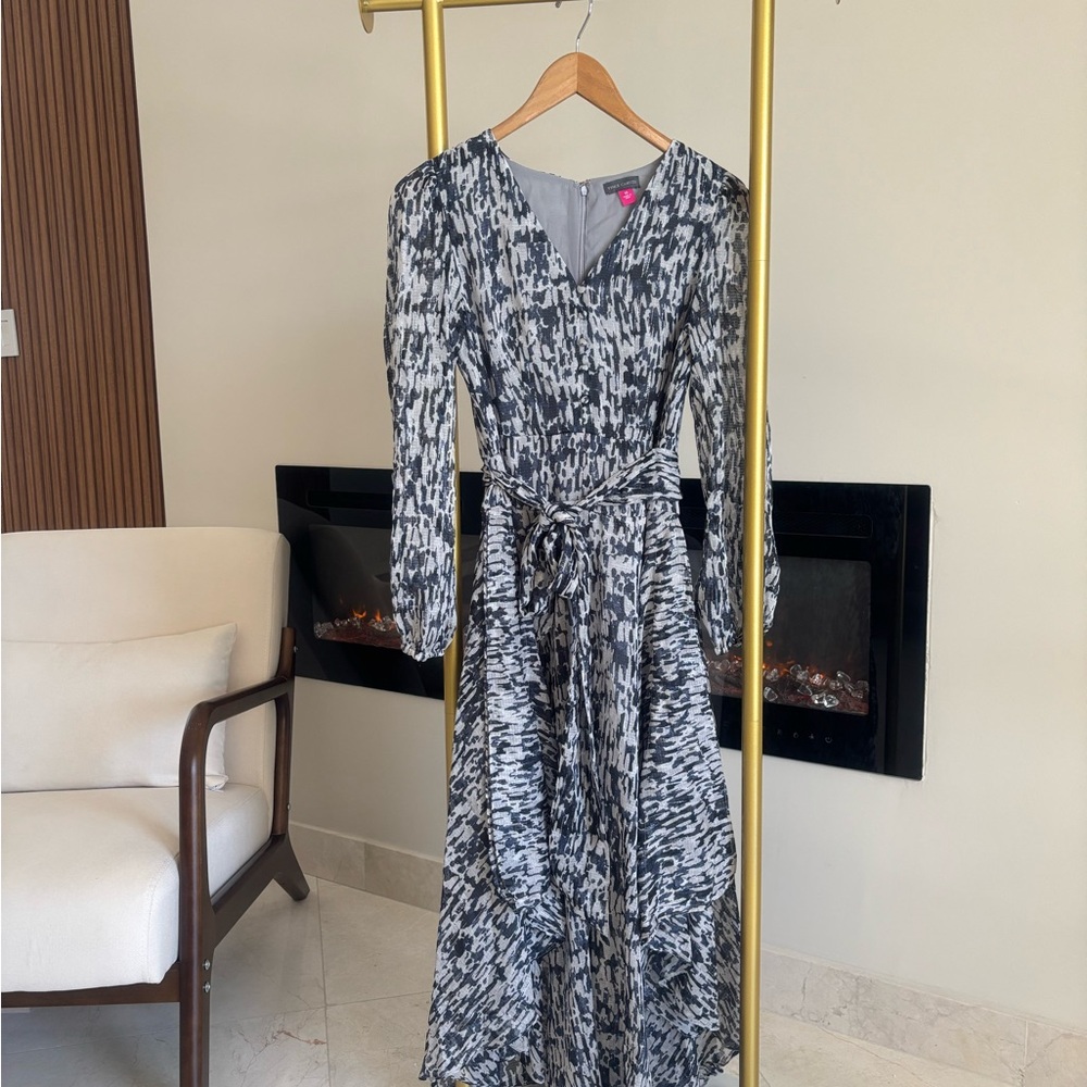 Vince Camuto Monochrome Long Sleeve Dress
